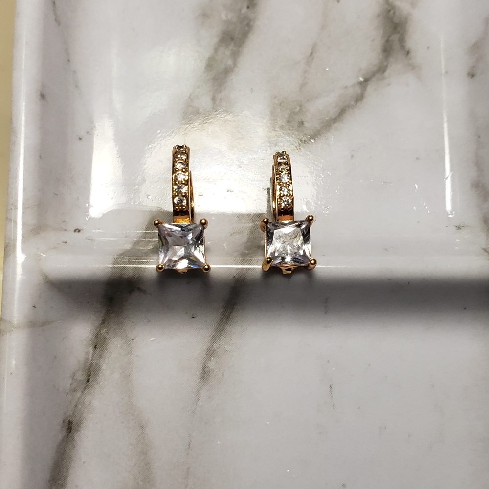 Small Diamond Dangle Earrings
